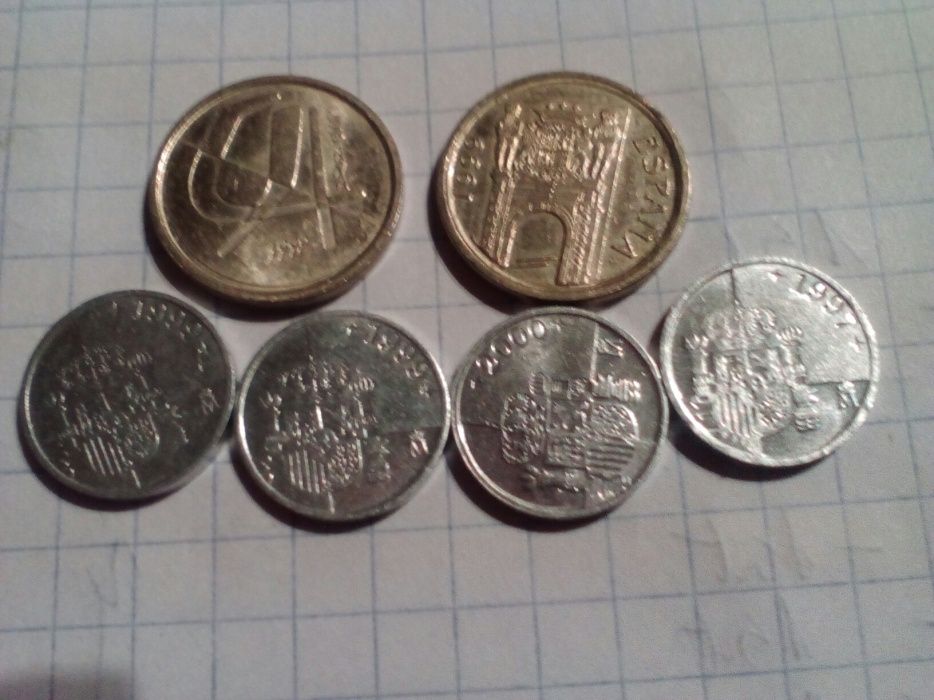 Monety Hiszpania 5 i 1 peset