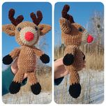Renifer, maskotka na szydełku, handmade (30cm)