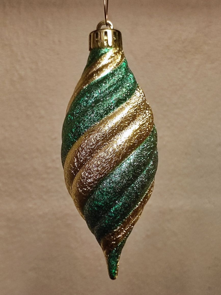 Bombki choinkowe podłużne sople PRL vintage retro