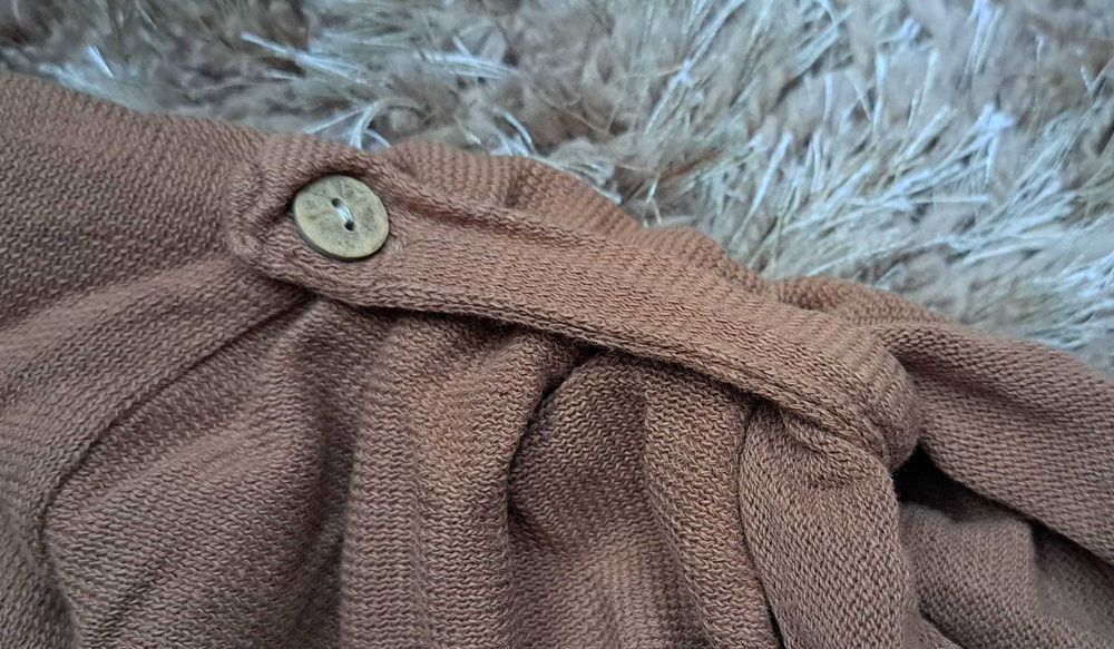 Sweter bluzka t-shirt oversize brązowy camelowy Unisono r.L