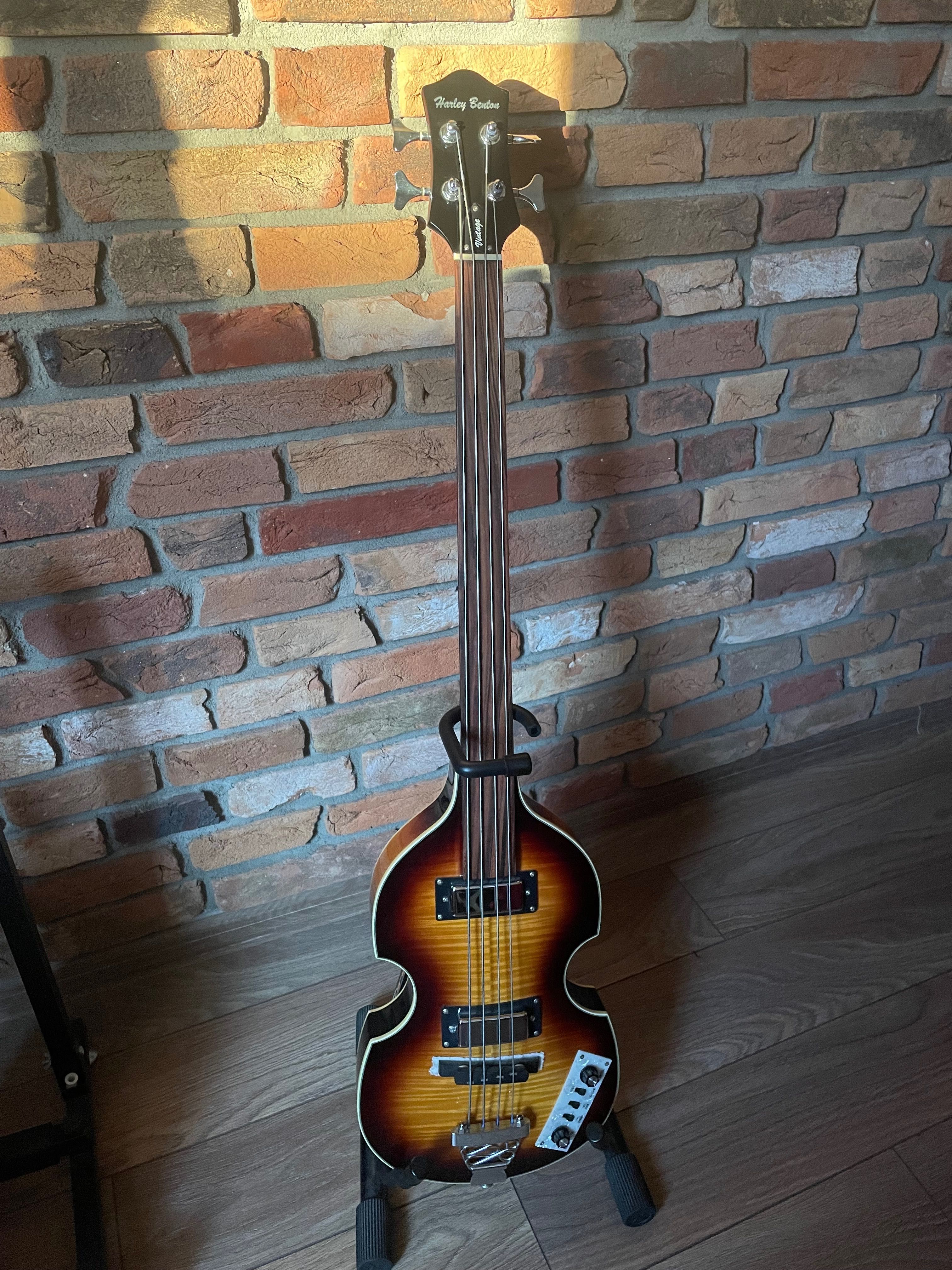 Gitara Basowa Harley Benton Bezprogowa - Fretless Bas