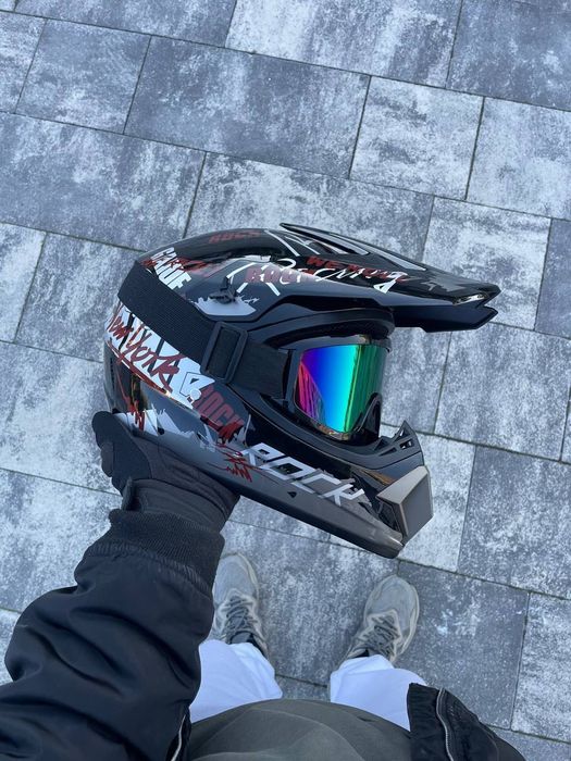 Крос мотошолом, шлем для мотоцикла, мопед, скутер, ендуро