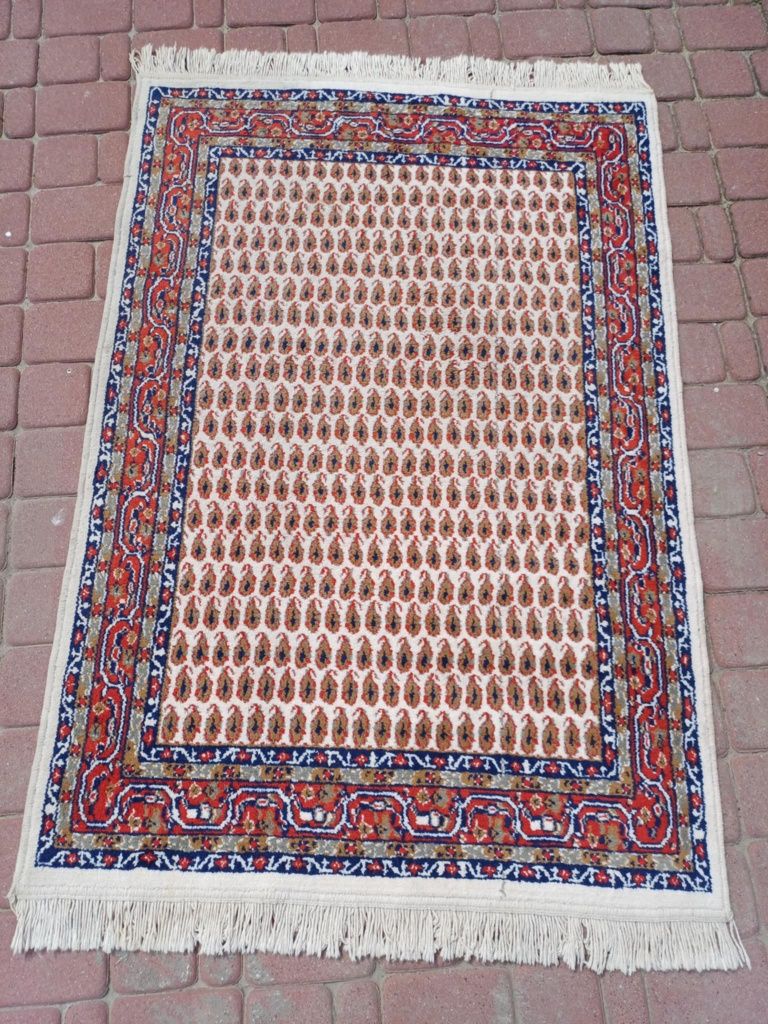 Wełniany orientalny chodnik tkany dywan 100cm x 156cm