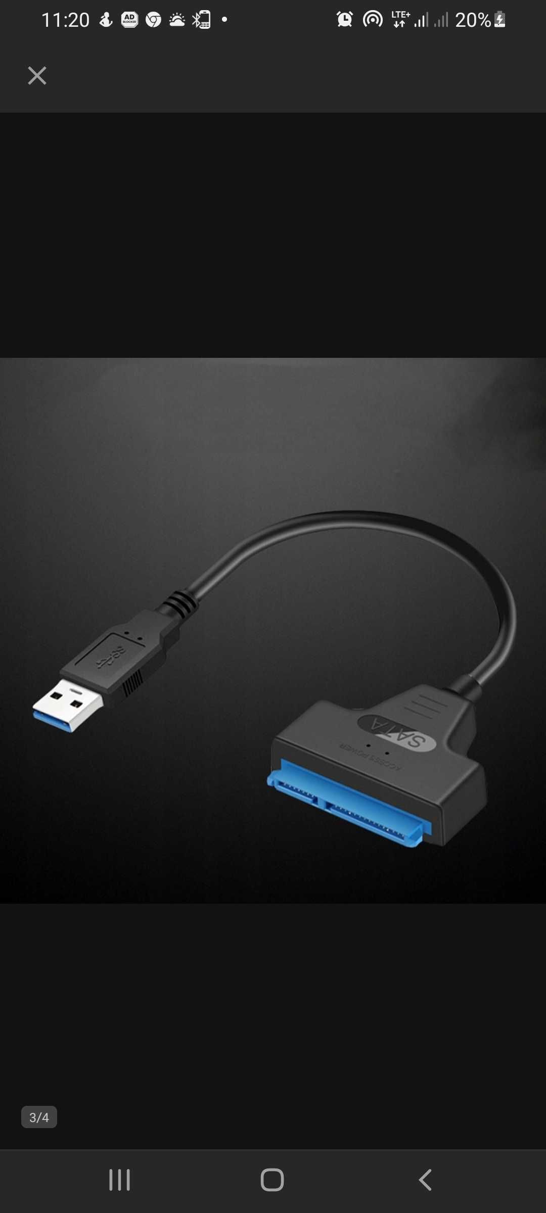 Przejściówka do dysku  Smart-Tel SATA-USB30 czarna