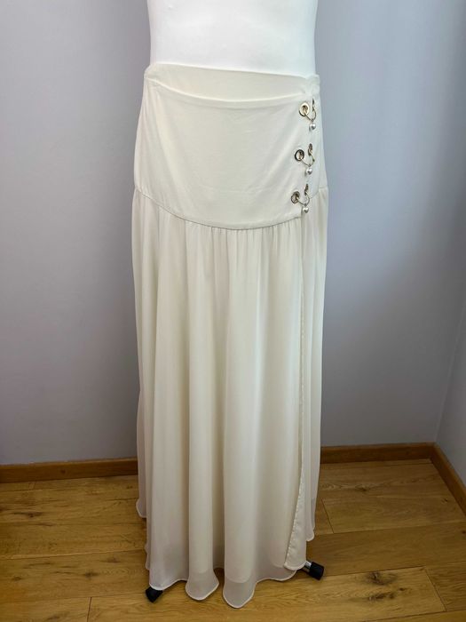 NOWA biała zwiewna szyfonowa spódnica LIU JO 42