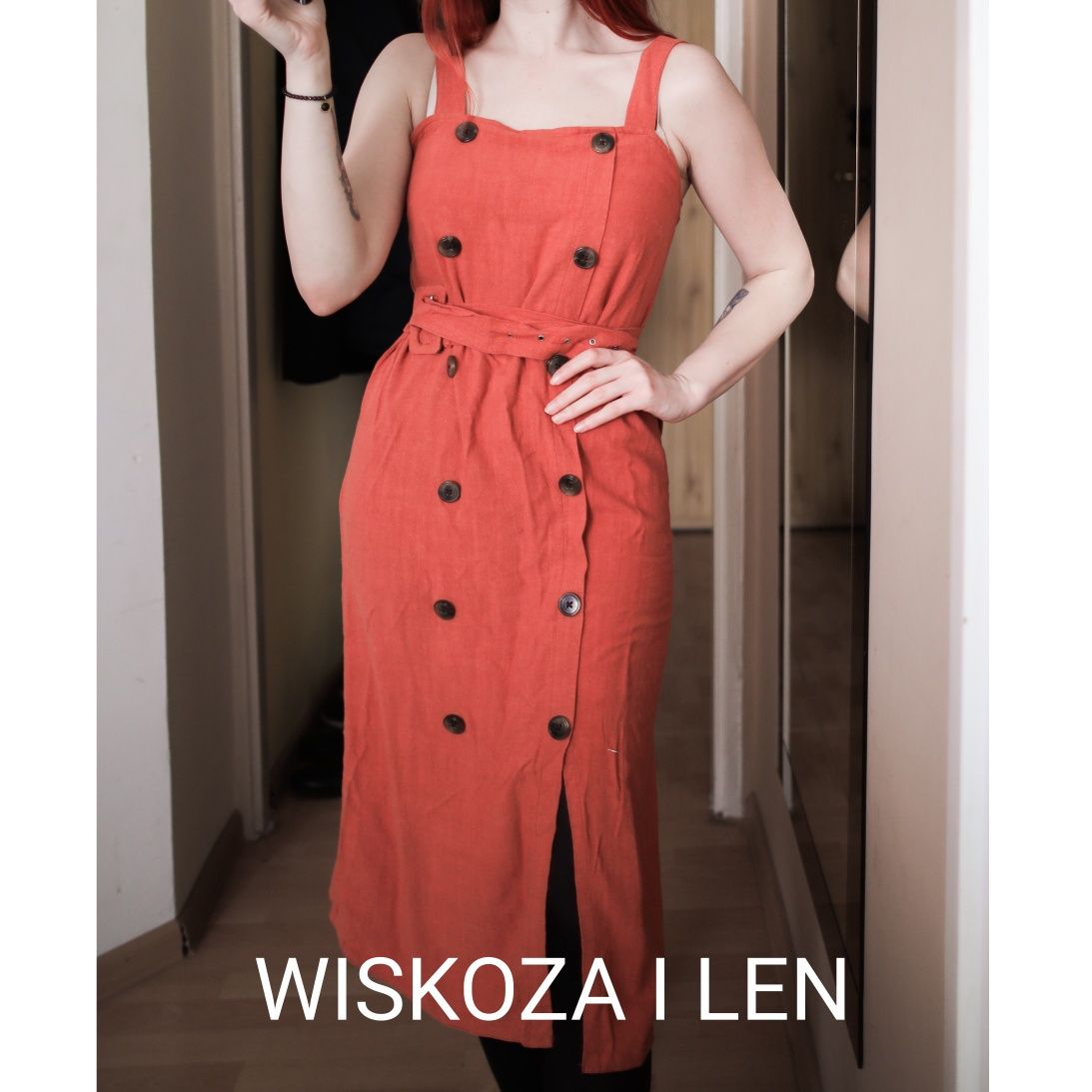 Sukienka na lato wiskoza i len