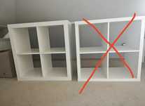 Kallax 2x2 regał biały Ikea