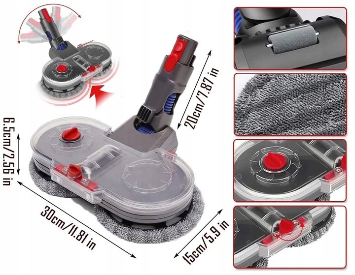 szczotka turbo głowica mopująca mop odkurzacz dyson v7 v8 v10 v11 v15
