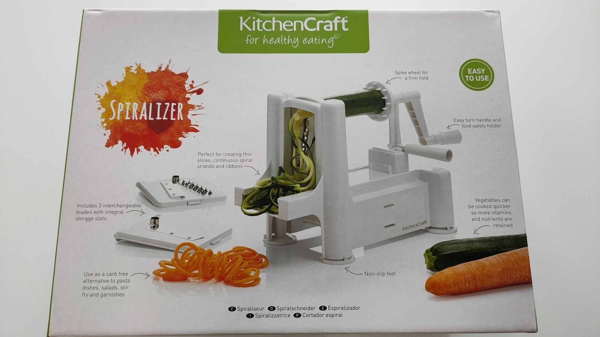 Espiralizador - Spiralizer NOVO - Marca KitchenCraft
