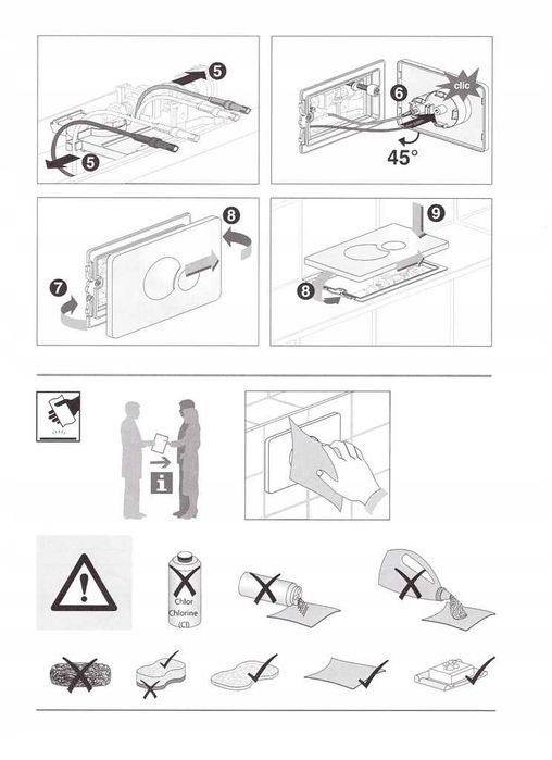 Przycisk spłukujący SANIT SK 706 (chrom mat) - nowy