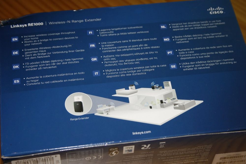 Linksys RE1000 AC/AP/amplifier rede WI-FI