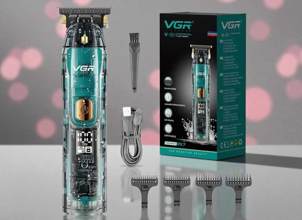 Машинка для стрижки VGR V-961, акумуляторна машинка для стрижки 1-7 мм