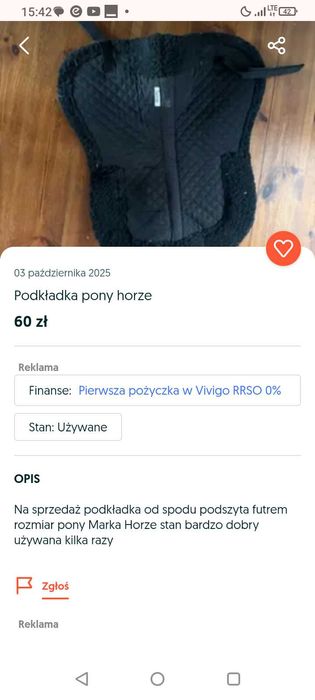Podkładka Horze rozmiar pony
