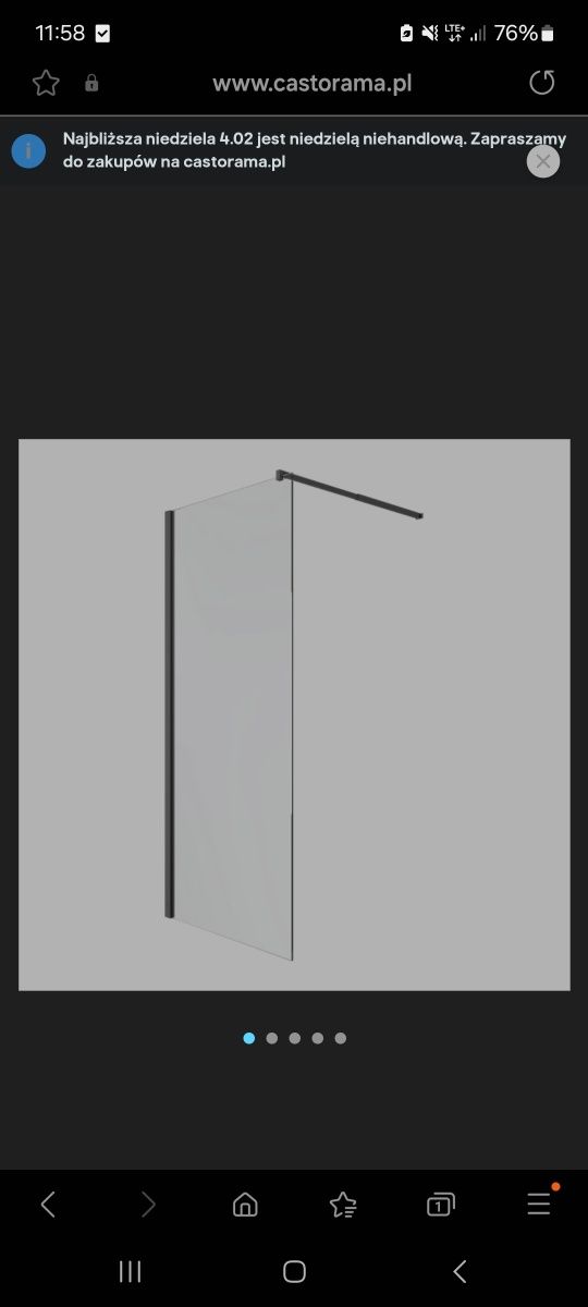 Kabina prysznicowa walk-in GoodHome Beloya 100 cm transparentna/czarna