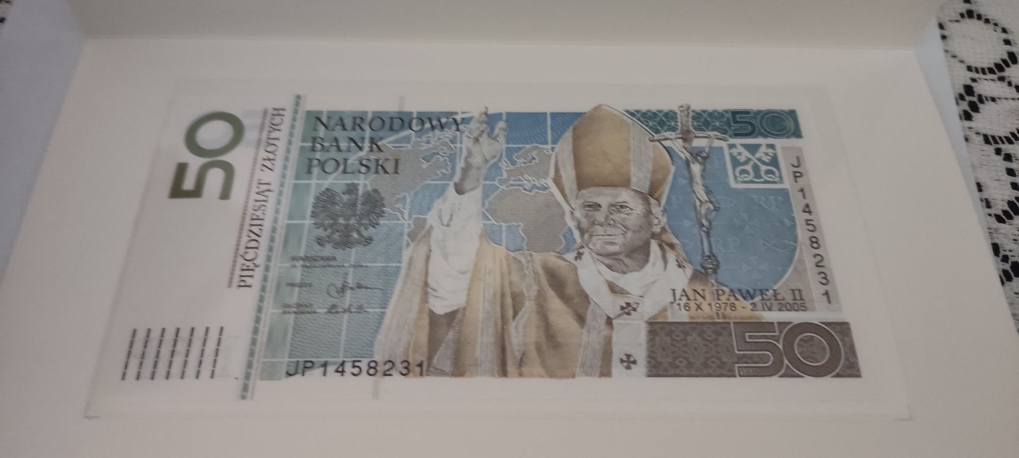 Banknot kolekcjonerski 50 zł Jan Paweł II