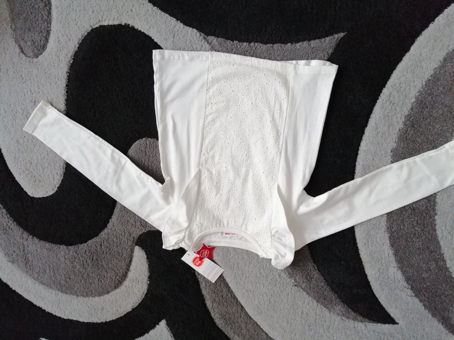 Piękna nowa galowa bluzeczka ecru roz 110 h&m