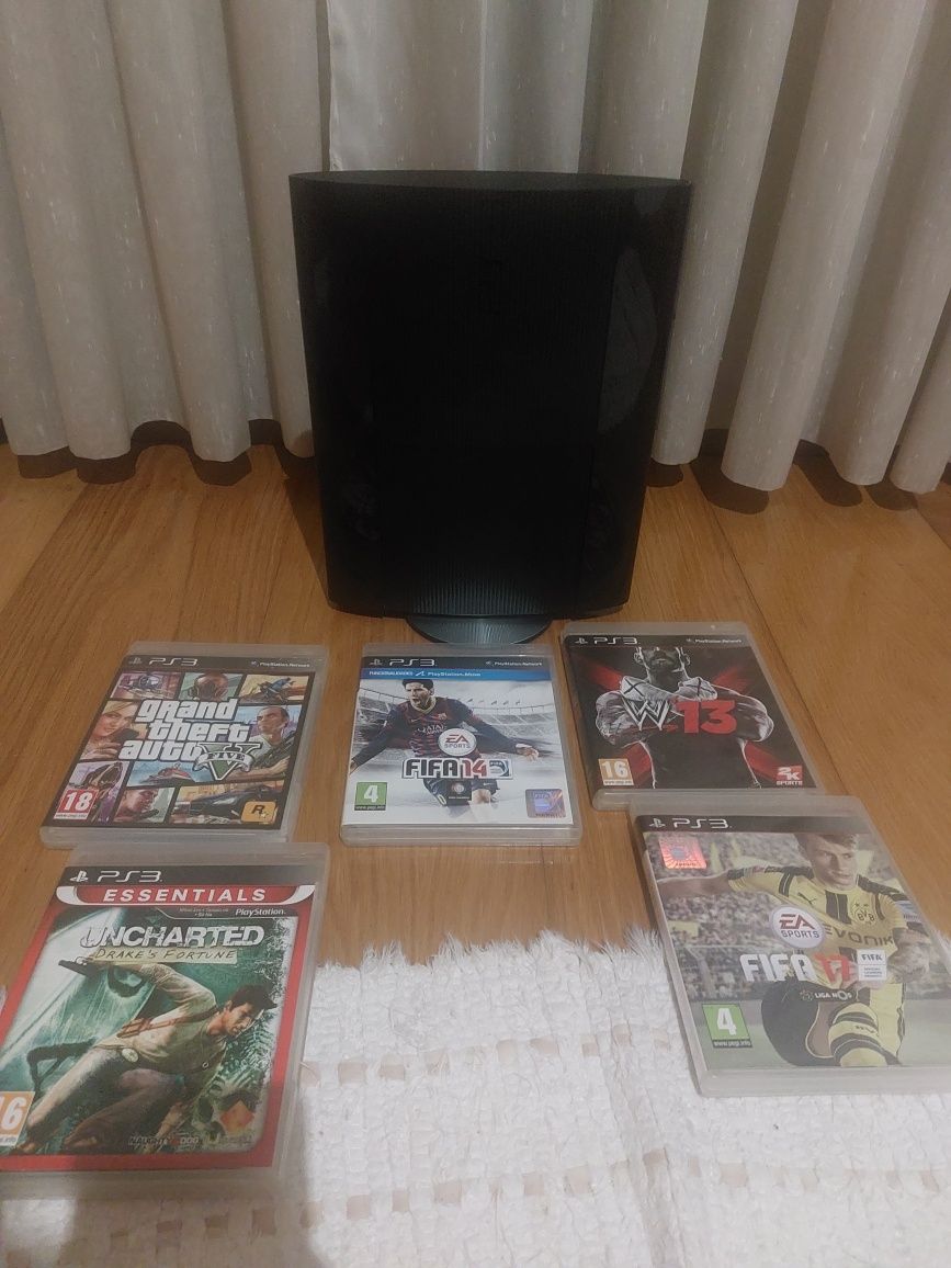 Ps3 + Jogos ( sem comando)