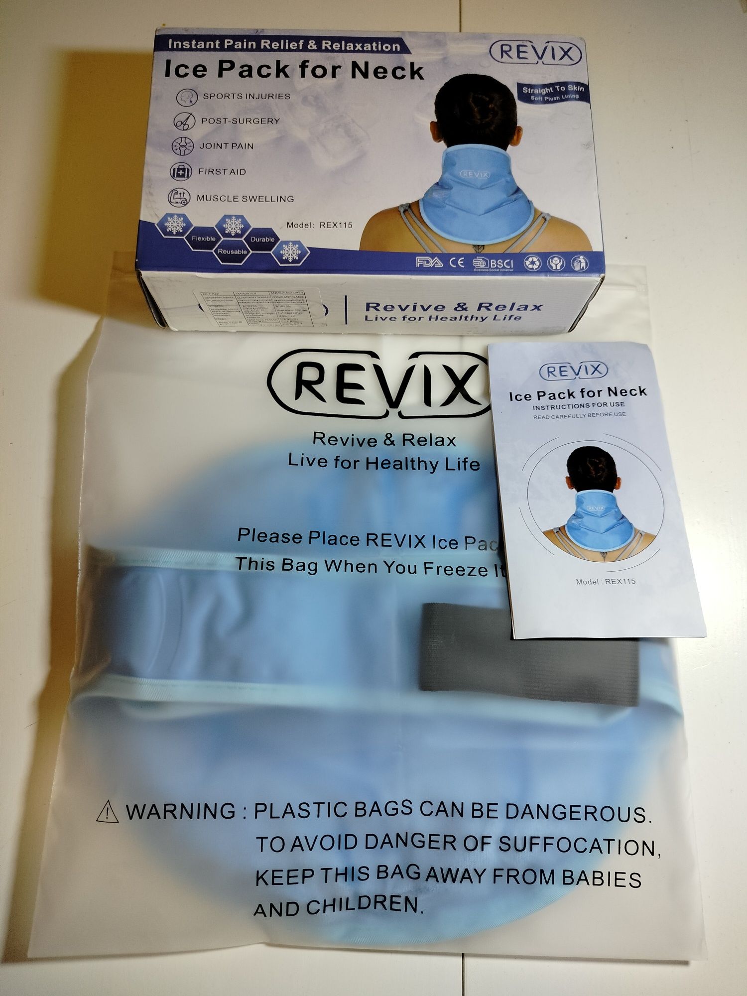Okład kompres chłodzący na szyję kark REVIX