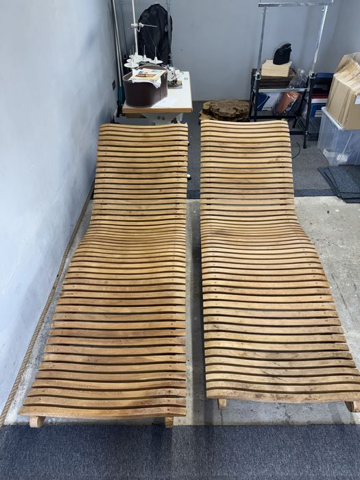 Leżak ogrodowy teak wood vintage drewno