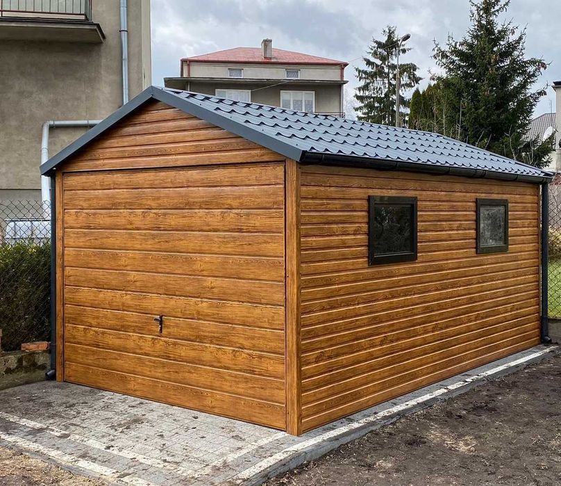 Garaż Blaszak 3x4 domek na działkę Garaż Premium Drewnopodobny 3x5 3x6