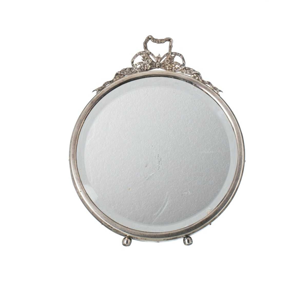 Espelho de Mesa em Prata Antiga
