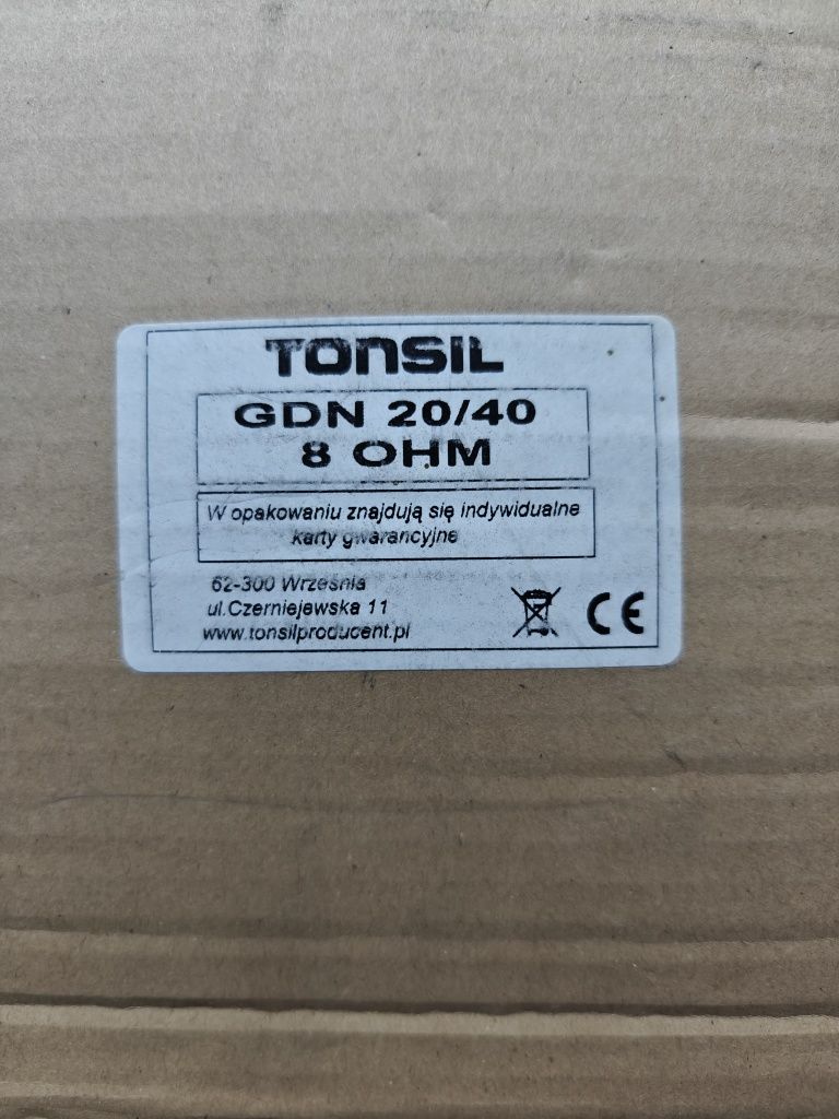 Głośnik TONSIL GDN 20/40/8 Ohm NOWY