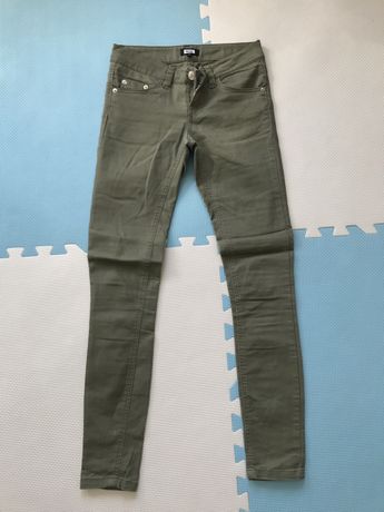 Spodnie jeansowe BIK BOK xs 34 khaki, butelkowa zieleń, oliwkowe