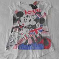 T-shirt de manga curta da marca Alcott Disney 100% Algodão Novas