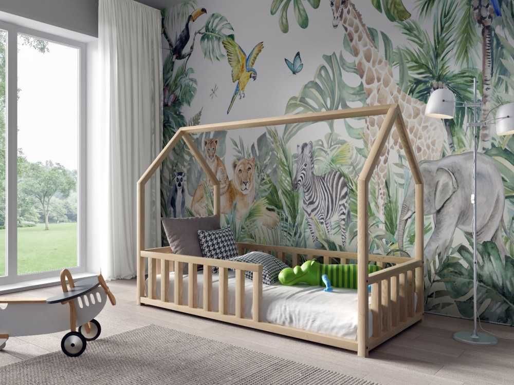 Łóżeczko dziecięce 160x80 cm domek ANTOŚ z drewna!