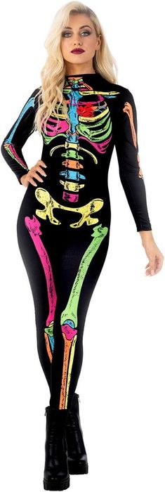 Kostium Szkielet Halloweenowy dla Kobiet Rozmiar L