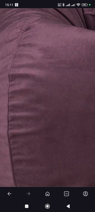 Fotel pufa z wypełnieniem granulkami Undo Amore Plusz fioletowy