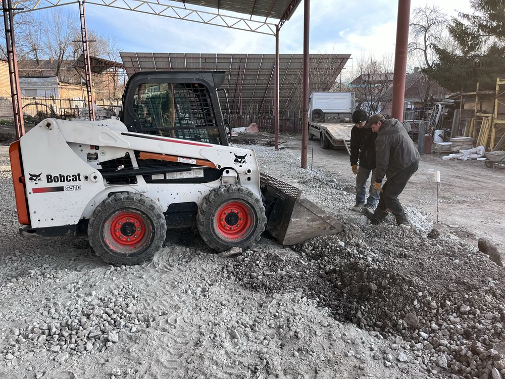 Аренда мини бобкат bobcat экскаватор планеровка вывоз погрузка мусора