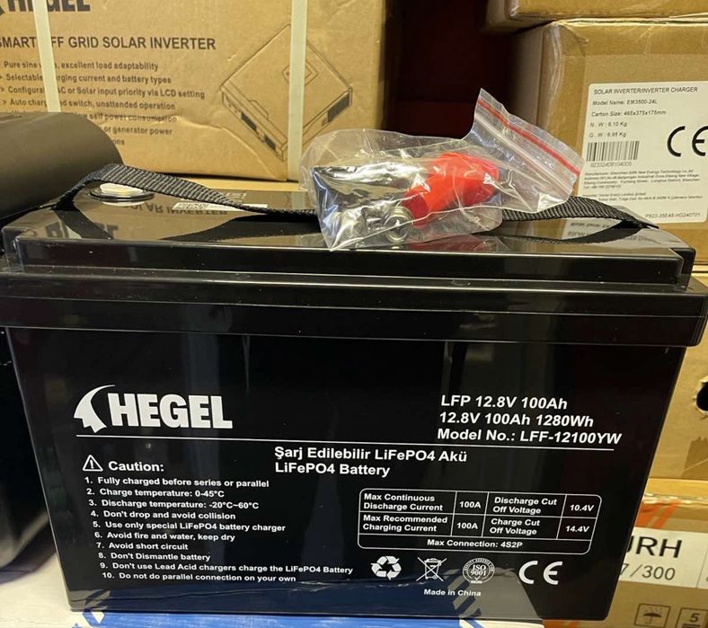 Lifero4 12v100А.HEGEL,літій залізо фосфат.АКБ.акумулятор
