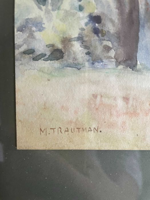 Mieczysław Trautman - Akwarela na tekturze