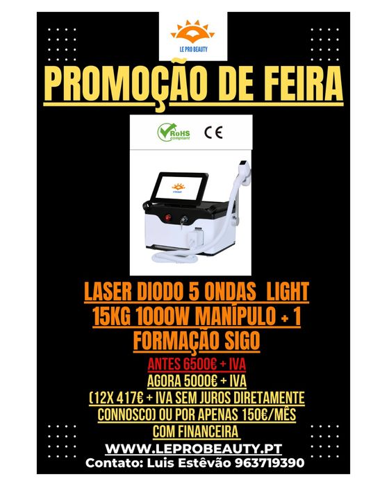 Laser Diodo 5 ondas 15 kg +2 anos garantia + Curso Dgert