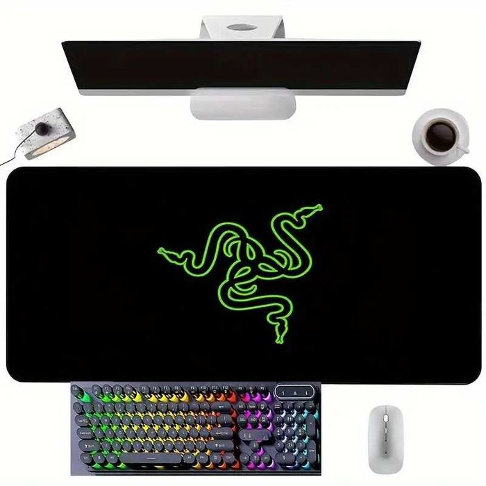 Tapete Razer grande antiderrapante de teclado e rato mousepad NOVO