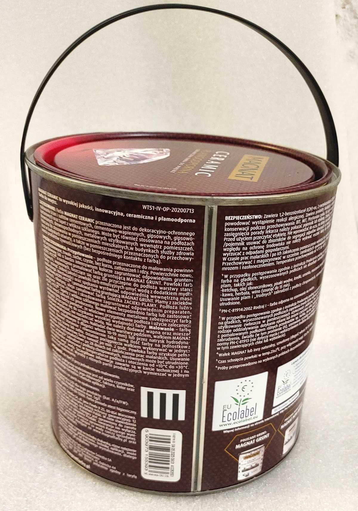 Farba magnat ceramic C62 alabastrowy kryształ plamoodp 2,5l ceramiczna