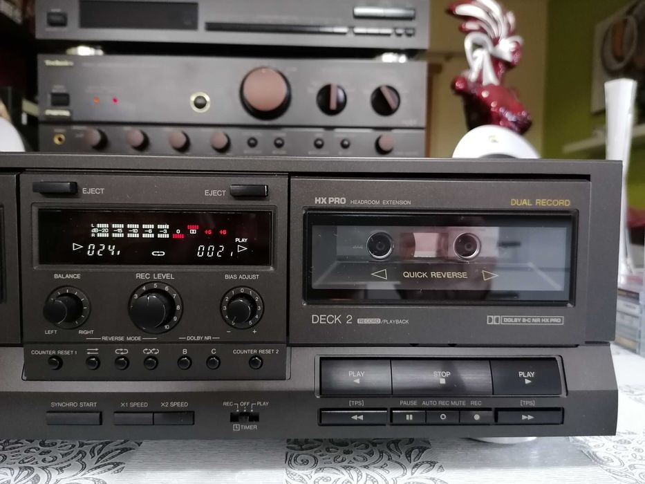 Deck Duplo de Cassetes Technics RS-TR515 Dual Record HX PRO