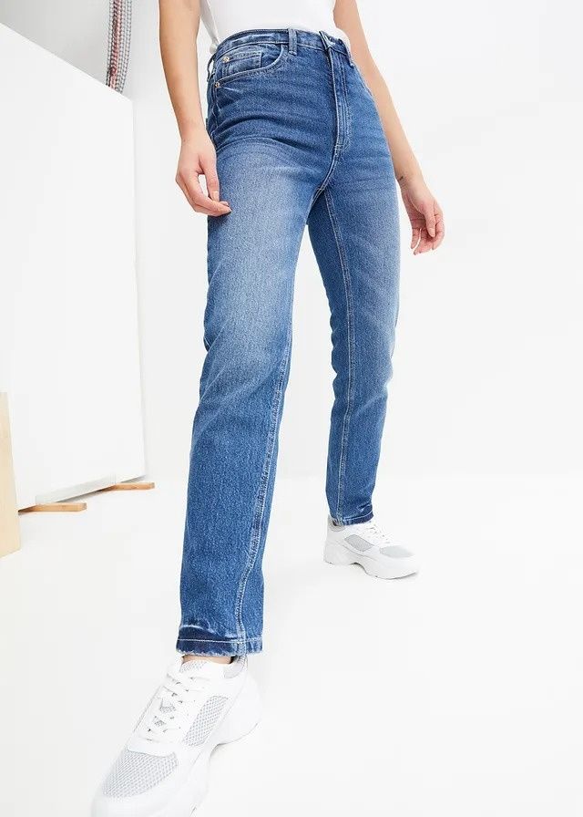B.P.C jeansy straight high waist wysoki stan ^40