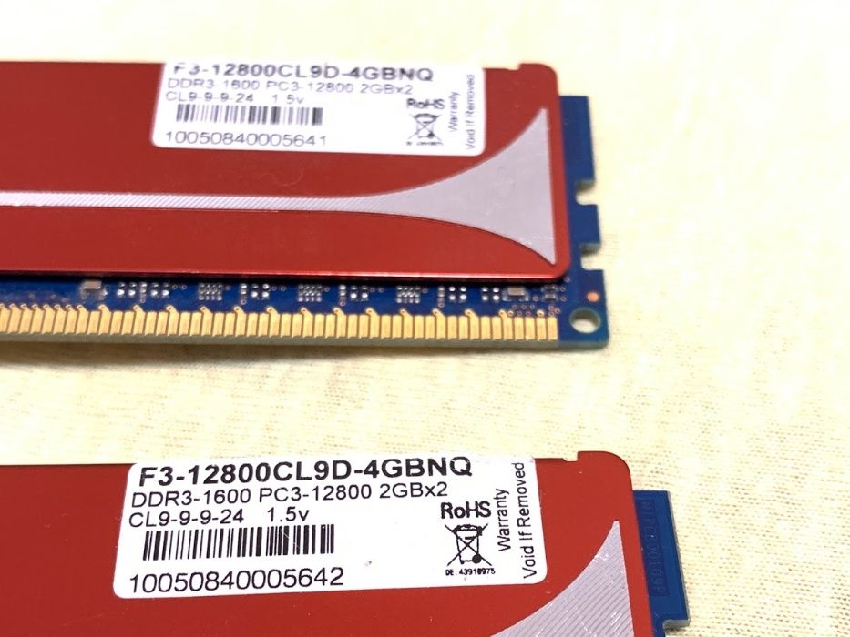 Оперативка для ПК 4Gb Kit (2x2Gb) G.Skill DDR3 PC3 12800 1600MHz бу