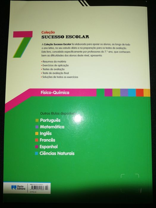 Livro de exercícios de Físico-Química 7°ano