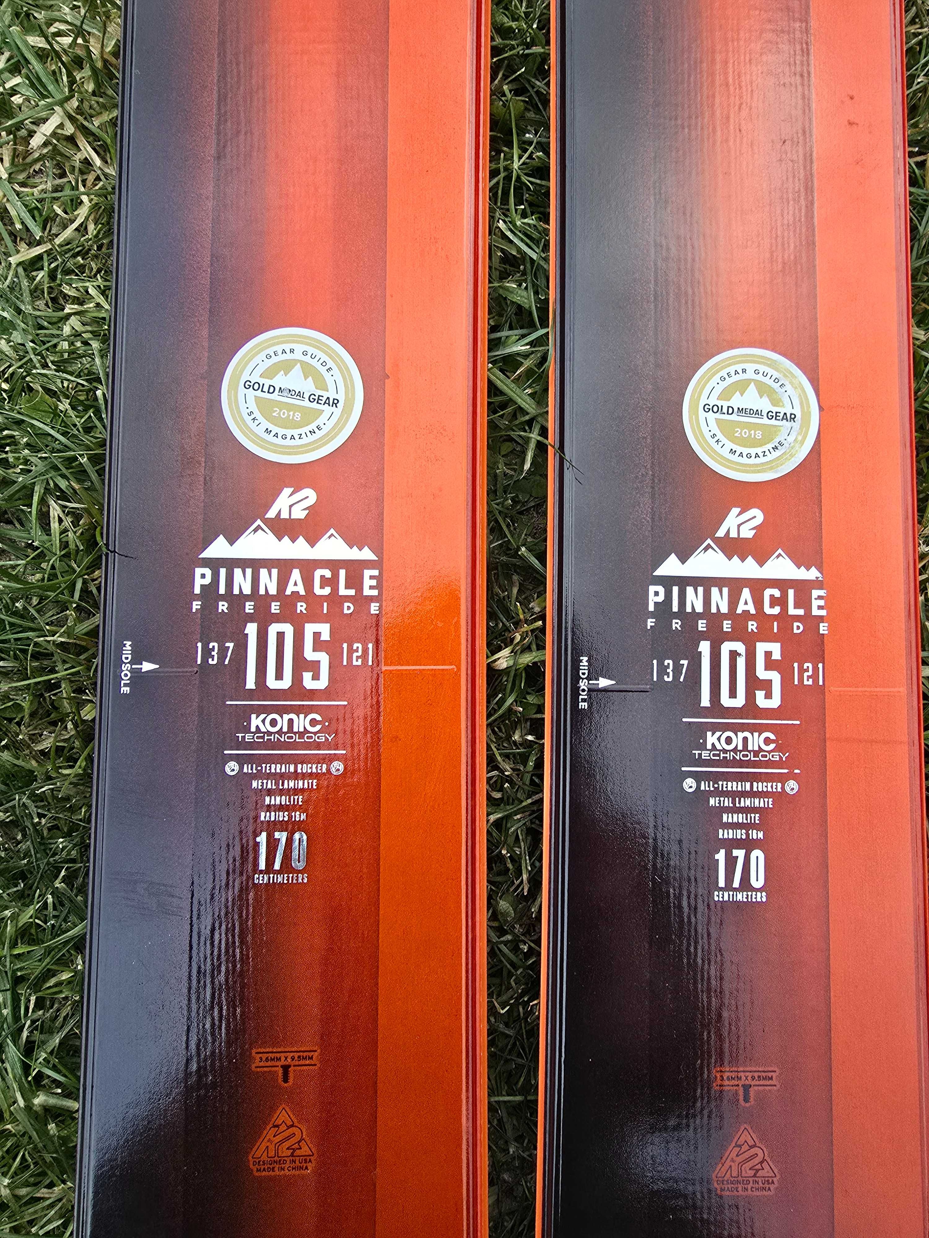 Лижи фрірайд нові K2 Pinnacle 105 170 Freerides