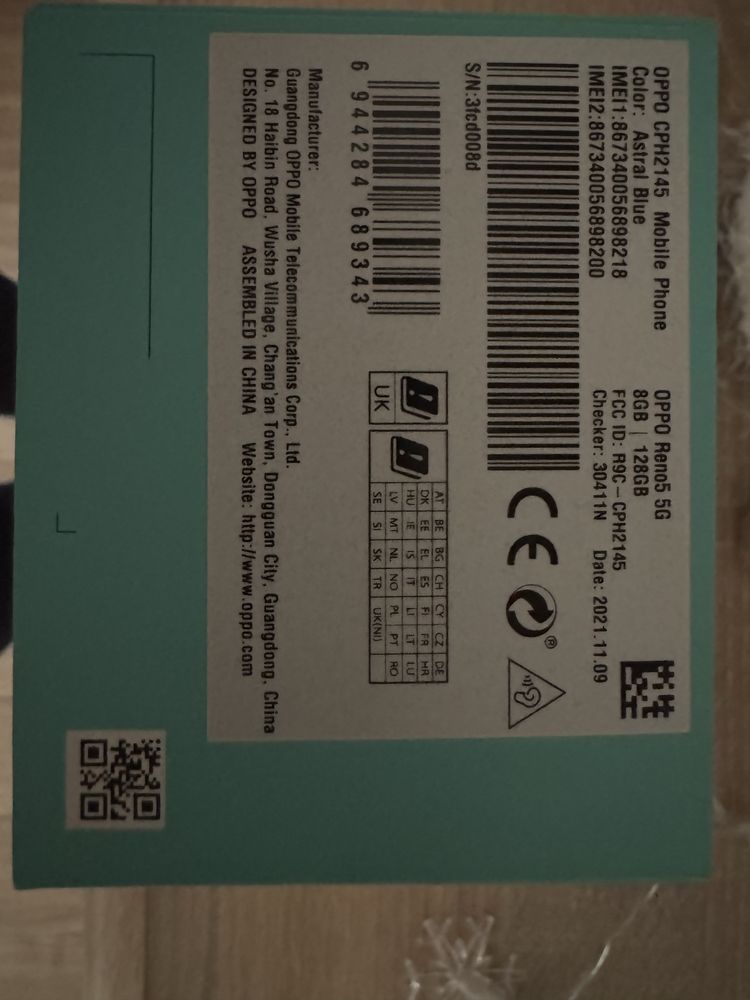 Oppo reno 5 5g 128gb