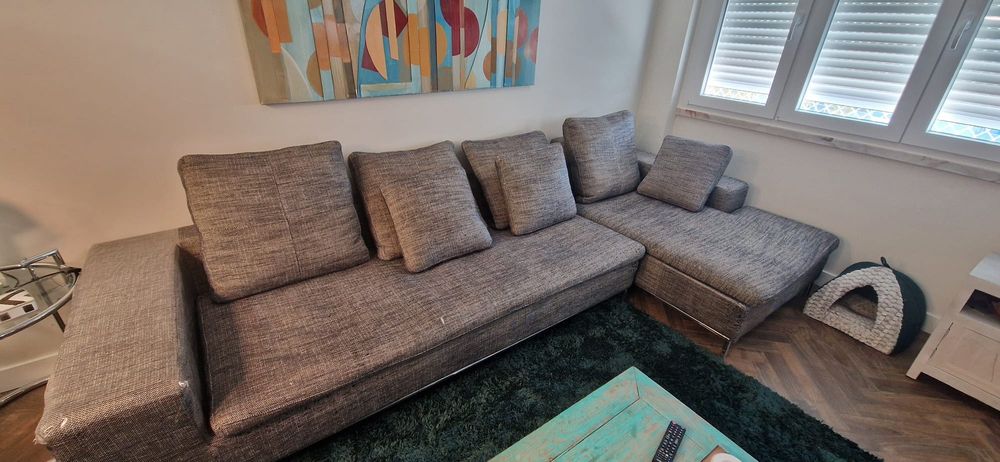 VENDA FLASH – Sofá de Luxo com Chaise Longue (334cm)