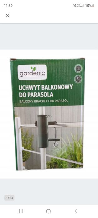 Uchwyt balkonowy do parasola Gardenic