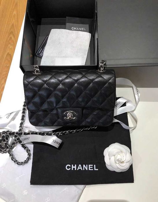 Torebka Mini Classic Flap chanel  skóra pudelko od ręki