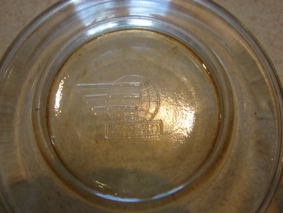 ORBIS spodek szklany od herbaty z PRL-u
