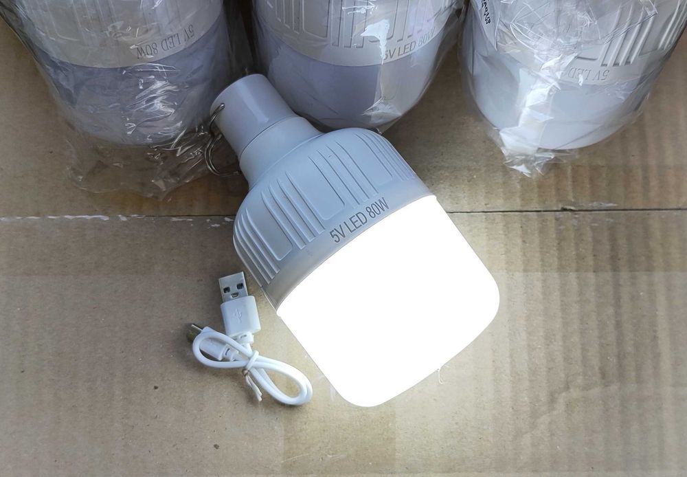 Лампа акумуляторна 80W 5V світлодіодна. Нова. Є Кількість.