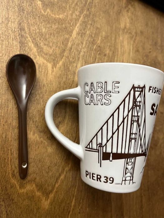 KUBEK San Francisco z łyżką NOWY prezent
