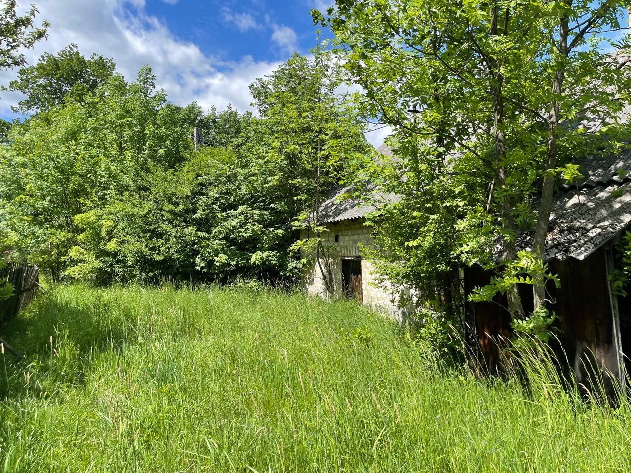 Beskid Niski.  Działka ze stodołą murowaną. 25 arów. Męcina Mała